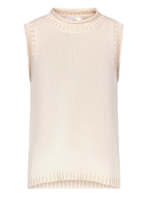 LouLou de Saison Effy ribbed collar sleeveless top - Neutrals - zdjęcie produktu nr 1