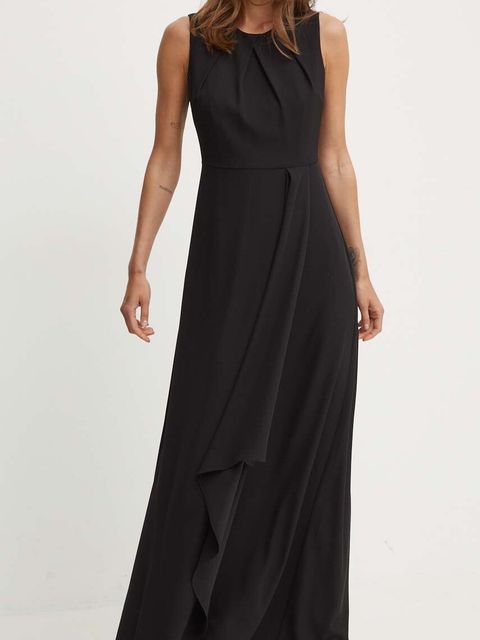 Sandro Ferrone sukienka kolor czarny maxi rozkloszowana SFS21XBDTOKIO