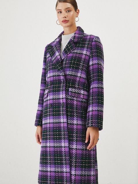 Medicine płaszcz z domieszką wełny przejściowy dwurzędowy