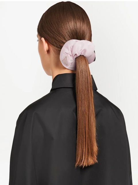 Prada Re-Nylon triangle-logo scrunchie - Pink - zdjęcie produktu nr 2
