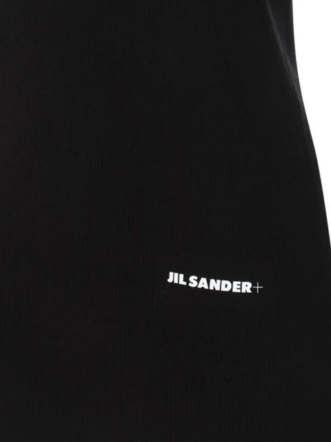 Jil Sander logo-print mini dress - Black