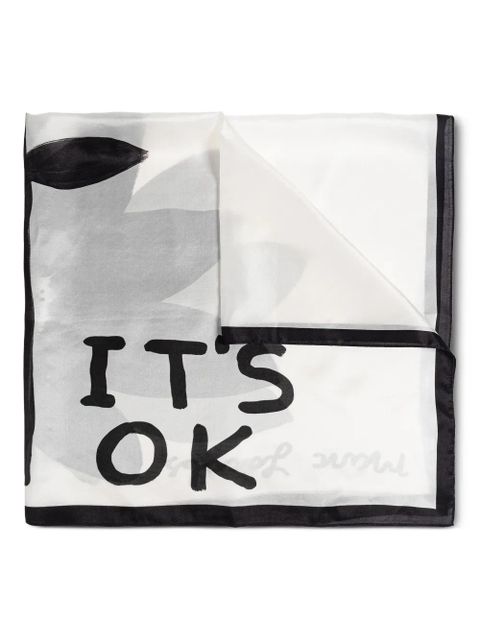 Marc Jacobs x David Shrigley It's Okay scarf - White - zdjęcie produktu nr 1