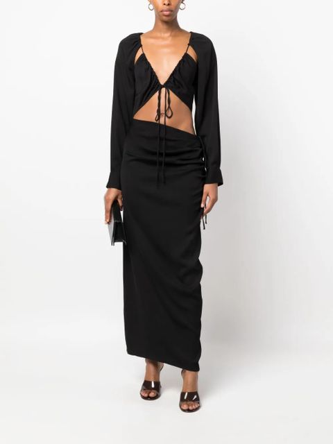 Christopher Esber cut-out long-sleeved dress - Black - zdjęcie produktu nr 2