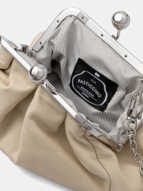 Weekend Max Mara torebka skórzana PRATI kolor beżowy 2525516204600