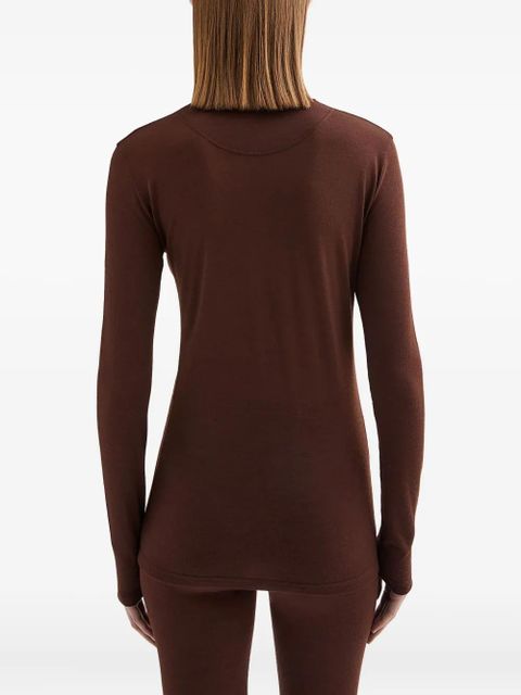 Jil Sander roll-neck T-shirt - Brown
