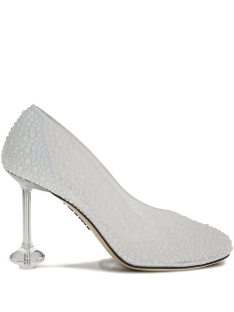 LOEWE 90mm strass toy pumps - White - zdjęcie produktu nr 1