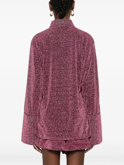 Oséree lurex wide-sleeve shirt - Pink