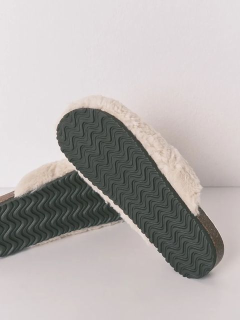 women'secret kapcie HOMEWEAR ANIMAL PRINT kolor beżowy 4992534