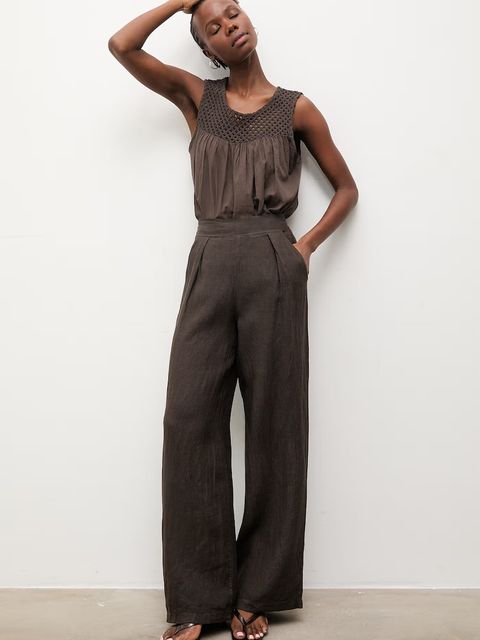 Answear.LAB spodnie damskie lniane