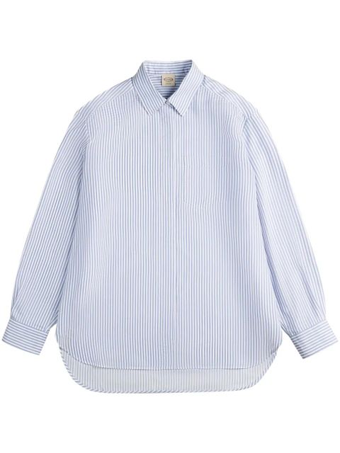 Tod's striped poplin shirt - Blue - zdjęcie produktu nr 1