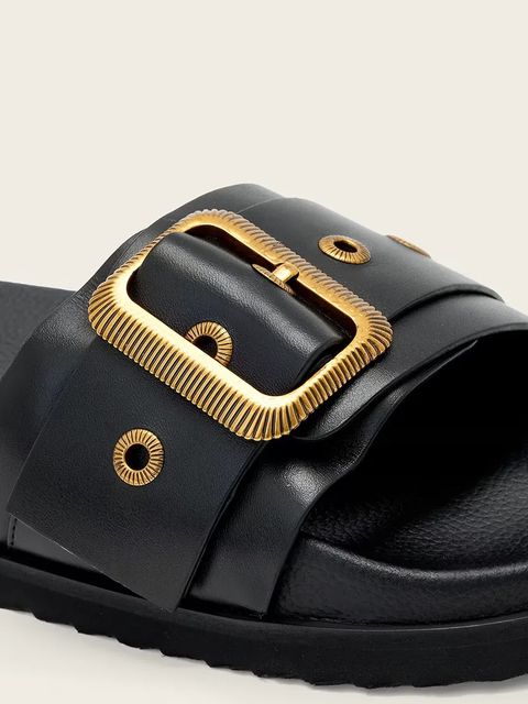 AllSaints klapki skórzane Ellie Western Sandals