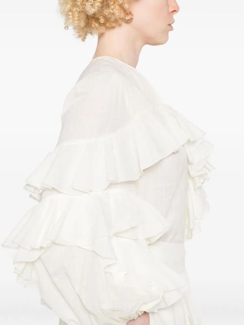 ZIMMERMANN ruffled blouse - White