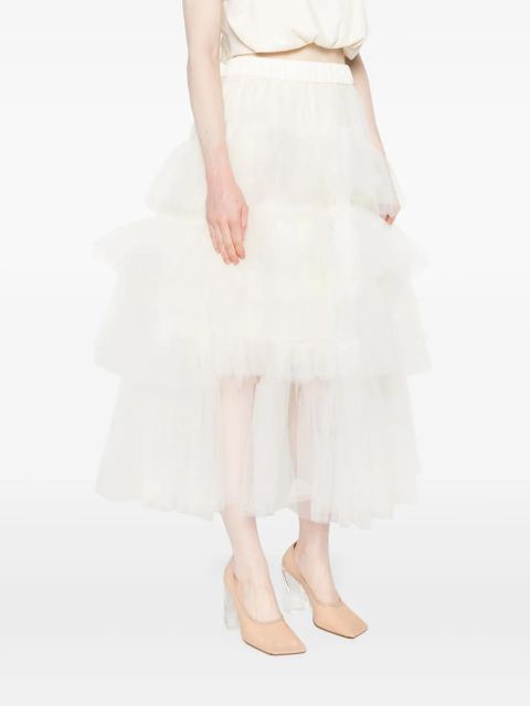 Simone Rocha tulle midi skirt - White