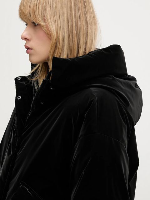 HUGO kurtka kolor czarny zimowa oversize 50555260