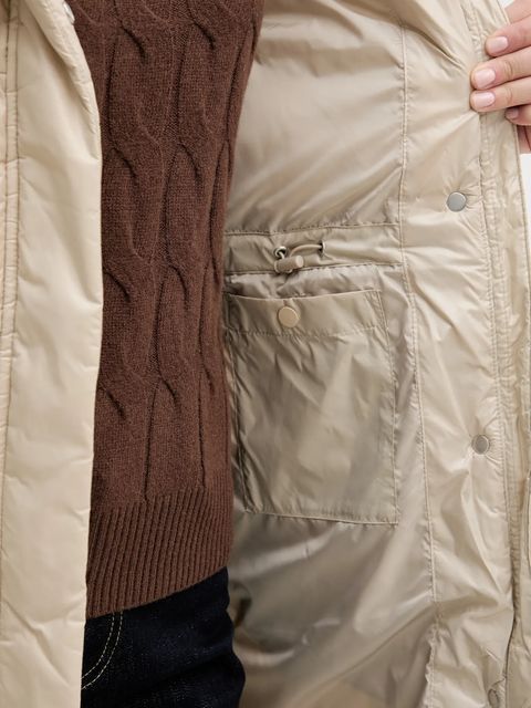 Calvin Klein Jeans kurtka kolor beżowy zimowa LV047D506G