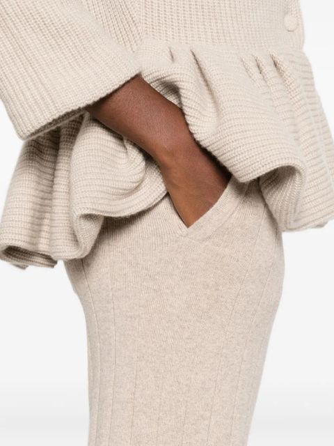 Max Mara ribbed cashmere trousers - Neutrals
