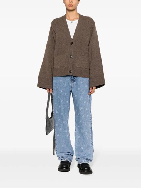 Axel Arigato Memory V-neck wool cardigan - Brown