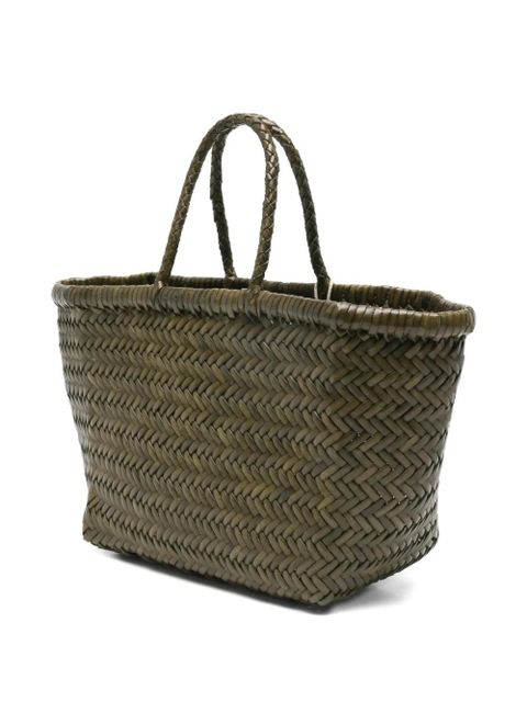 DRAGON DIFFUSION Small Bamboo Triple Jmp woven tote bag - Green