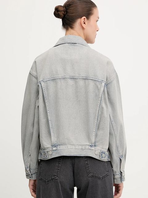 Levi's kurtka jeansowa kolor niebieski przejściowa oversize A1743 - zdjęcie produktu nr 2