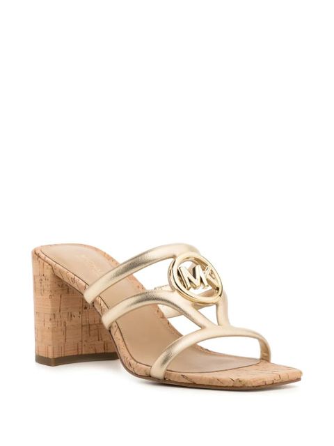 Michael Kors 90mm Hampton mid-heel sandals - Gold - zdjęcie produktu nr 2