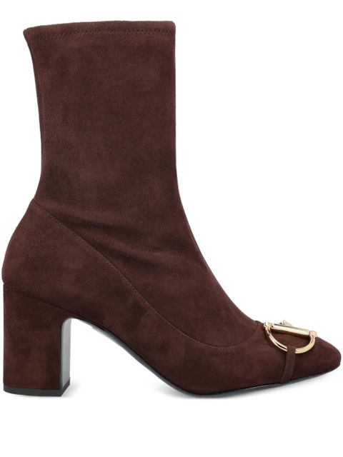 Gucci 75mm half-Horsebit zip ankle boots - Brown - zdjęcie produktu nr 1
