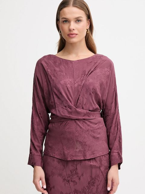Hoss Intropia bluzka damska kolor fioletowy wzorzysta 6282682 - zdjęcie produktu nr 1