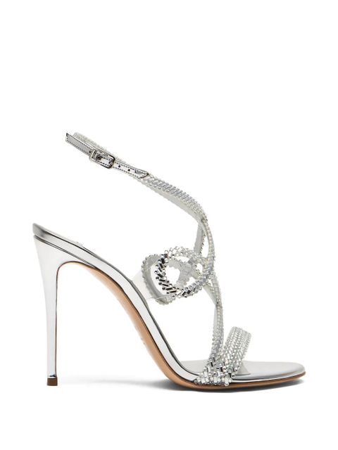 Casadei Josephine Julia embellished sandals - Silver - zdjęcie produktu nr 1