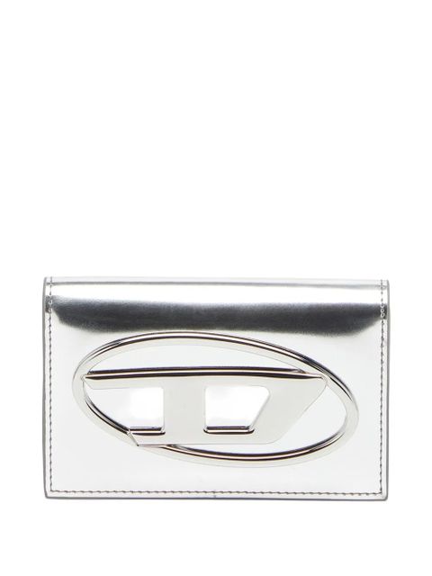 Diesel 1dr metallic-effect card holder - Silver - zdjęcie produktu nr 1