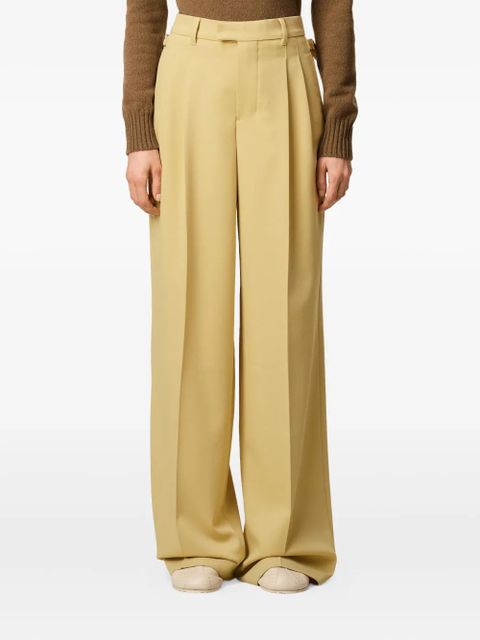 AMI Paris side-straps wool trousers - Yellow