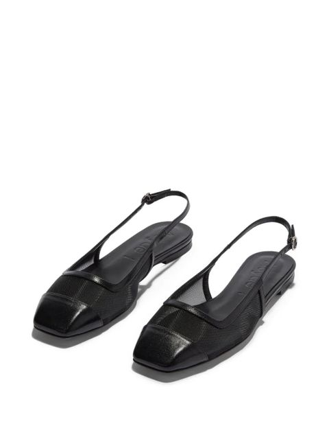 Aeyde Geraldine mesh-panel slingback ballet flats - Black - zdjęcie produktu nr 2