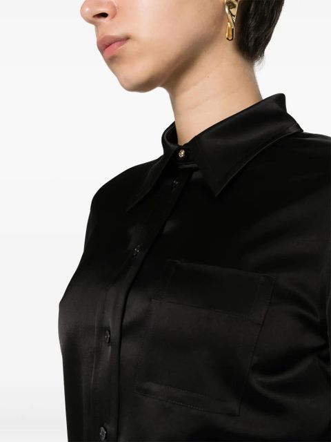 Lanvin long sleeve satin shirt - Black