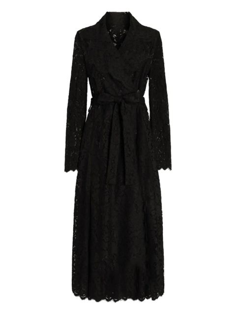 Dolce & Gabbana lace belted coat - Black - zdjęcie produktu nr 1