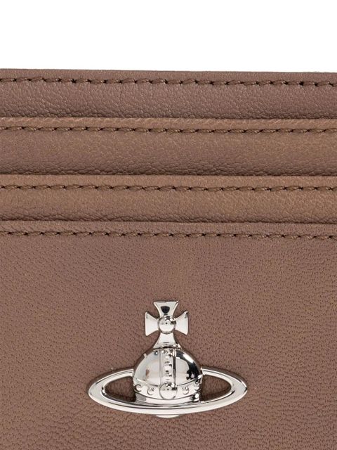 Vivienne Westwood Orb-embellished leather card holder - Brown