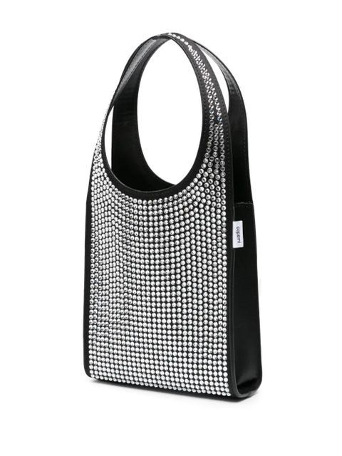 Coperni mini Swipe crystal-embellished tote bag - Black