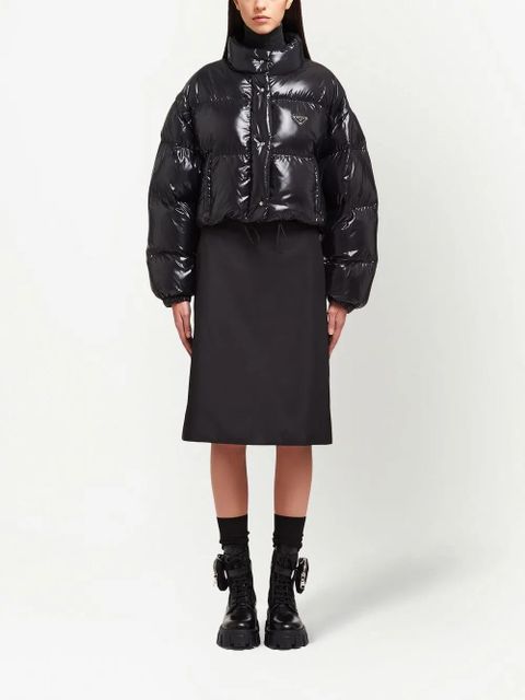 Prada Re-Nylon convertible down jacket - Black