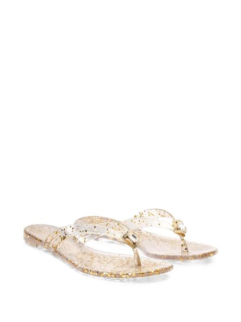 Casadei glitter-embellished flat sandals - Neutrals - zdjęcie produktu nr 2