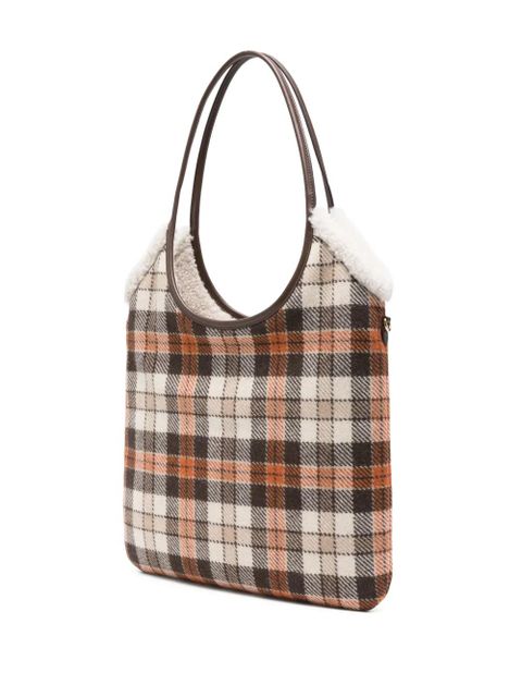Miu Miu tartan tote bag - Brown