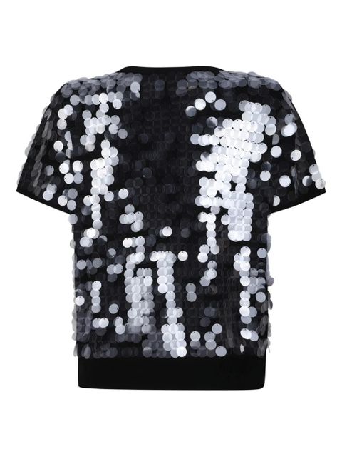 Max Mara sequin-embellished short-sleeve T-shirt - Black - zdjęcie produktu nr 2