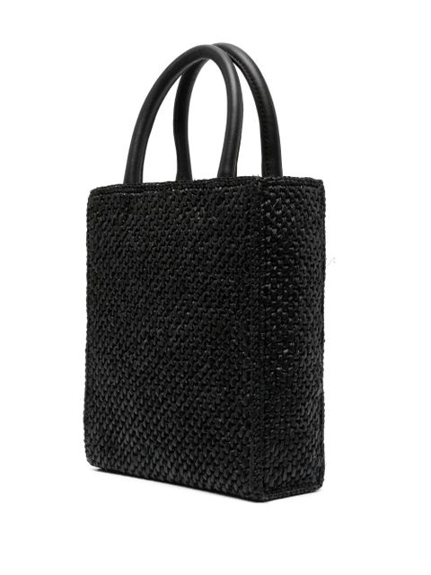 LOEWE A5 raffia tote bag - Black