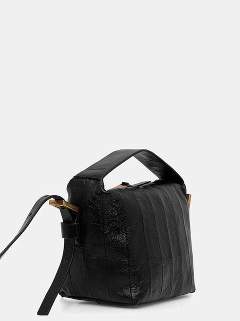 AllSaints torebka skórzana kolor czarny W549XD - zdjęcie produktu nr 2