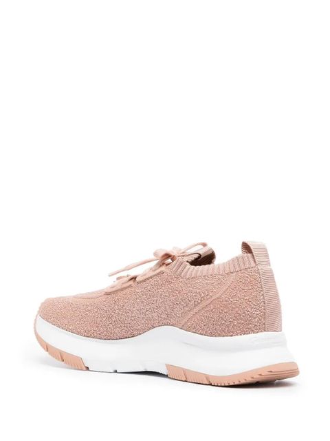 Gianvito Rossi Glover stretch-bouclé sneakers - Pink