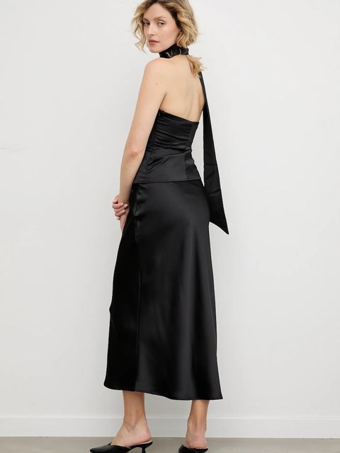 Answear.LAB top i spódnica damski kolor czarny