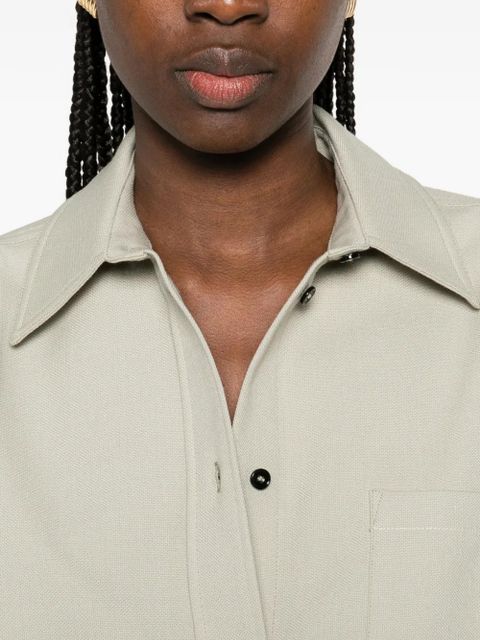 Victoria Beckham patch-pocket shirt - Green