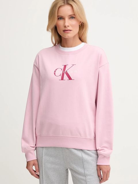 Calvin Klein Jeans bluza damska kolor różowy z nadrukiem LV047B234G - zdjęcie produktu nr 1