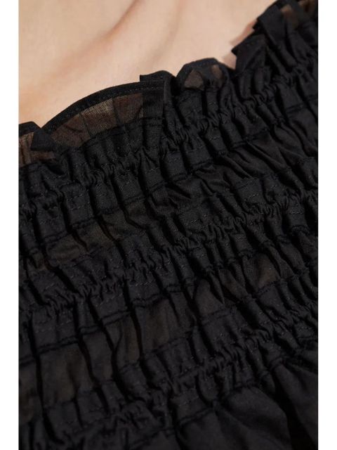 Tory Burch off-shoulder ruffled dress - Black