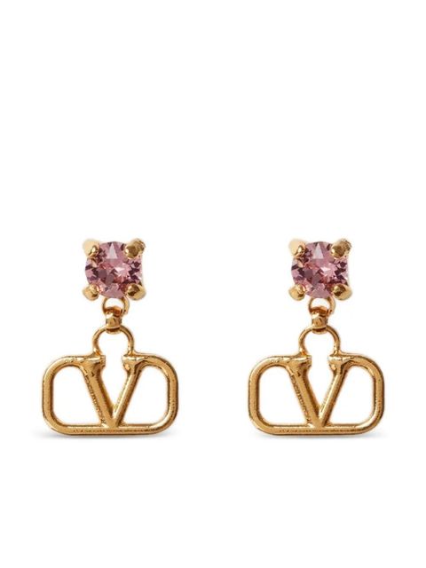 Valentino Garavani VLogo Signature crystal-embellished earrings - Gold - zdjęcie produktu nr 1