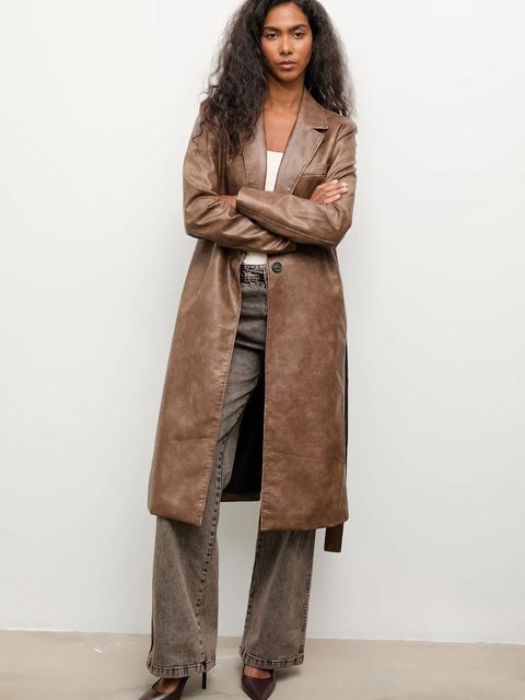 Answear.LAB płaszcz kolor brązowy