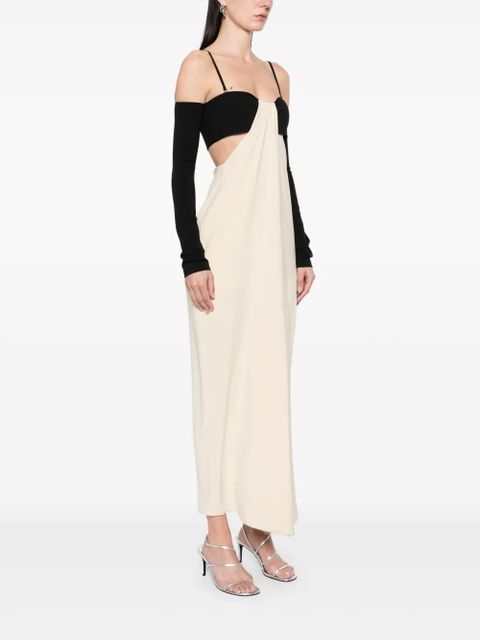 Nanushka bandeau draped maxi dress - Neutrals