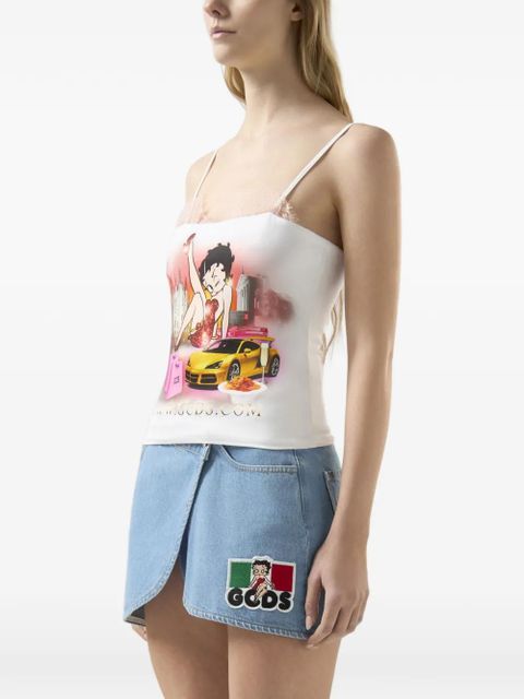 GCDS Betty Boop top - White