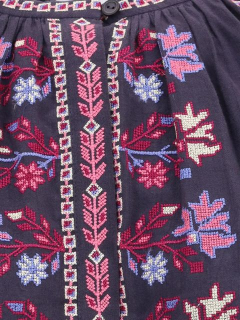 MARANT ÉTOILE embroidered floral top - Purple